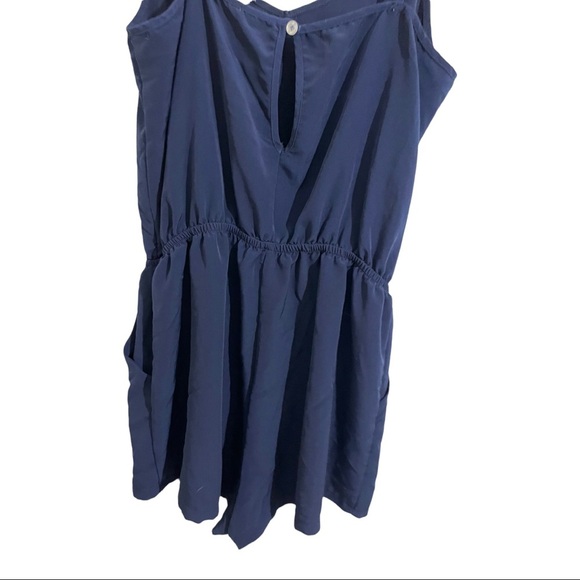 One clothing romper blue size large. Spaghetti straps. Pockets. Keyhole back - Picture 6 of 8